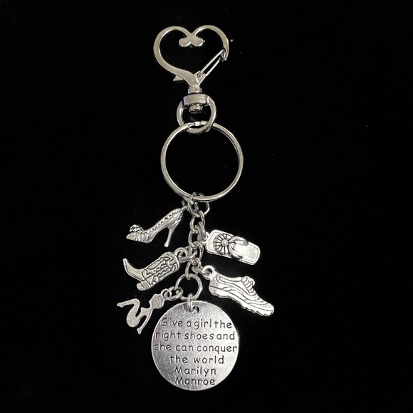 Shoe Pin Up Girl Keychain Bag Charm Graduation Promotion Birthday Gift - Picture 6 of 6